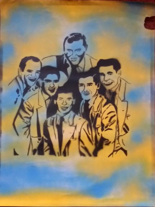 Bill Haley and His Comets (stencil print) *SOLD