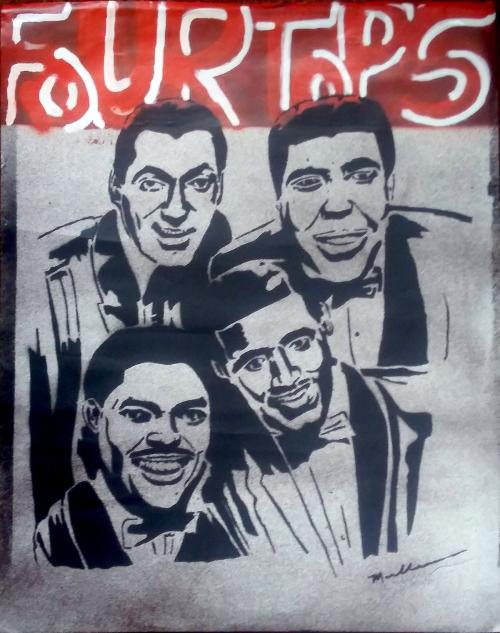 The Four Tops (stencil print) *SOLD