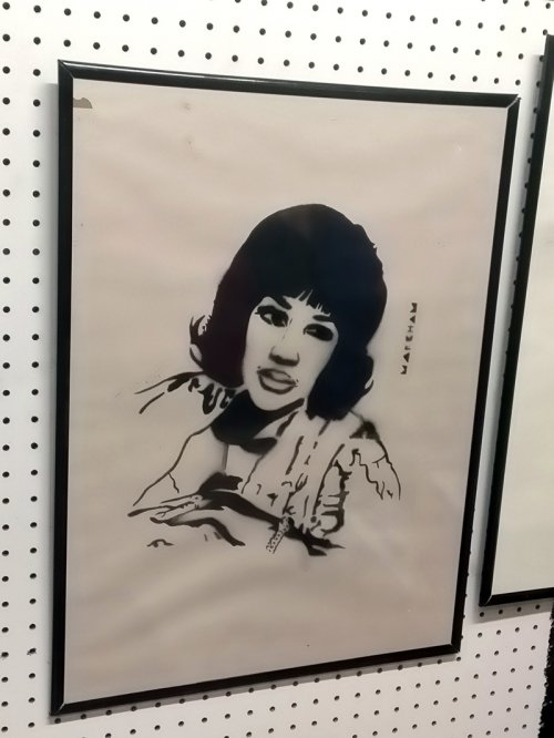 Aretha Franklin (frisket print)