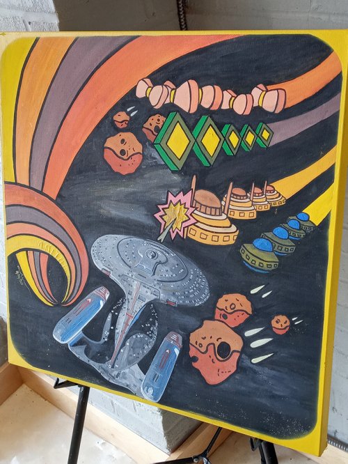 Megamania-Trek (giclee on canvas)