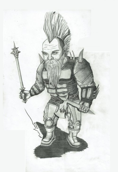 Chaotic Neutral Dwarf (with armor)