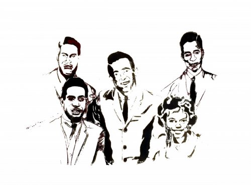 Smokey &amp; The Miracles (frisket print)